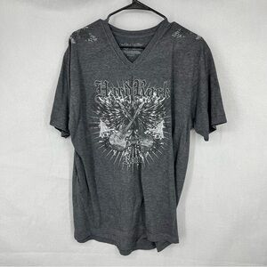 Hard Rock Cafe Rome Men's Charcoal Graphic Tee